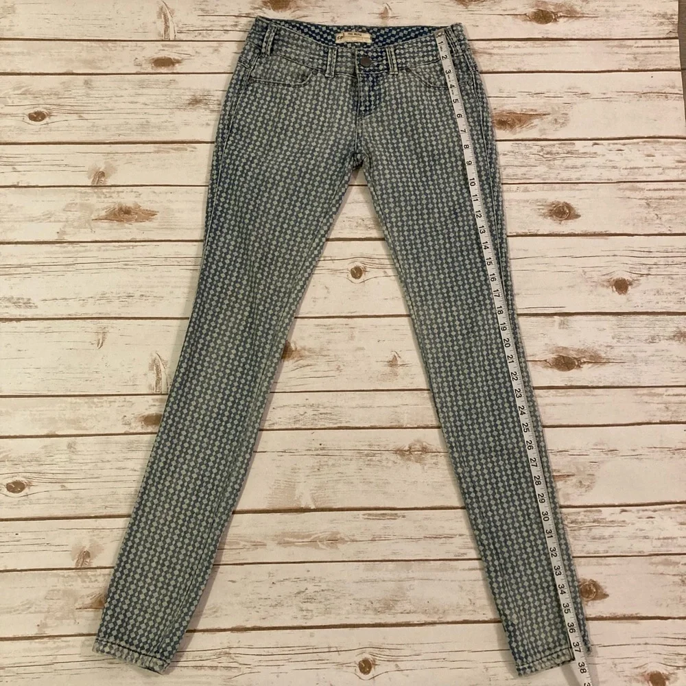 Free People Diamond Geometric Print Skinny Jeans Size 24